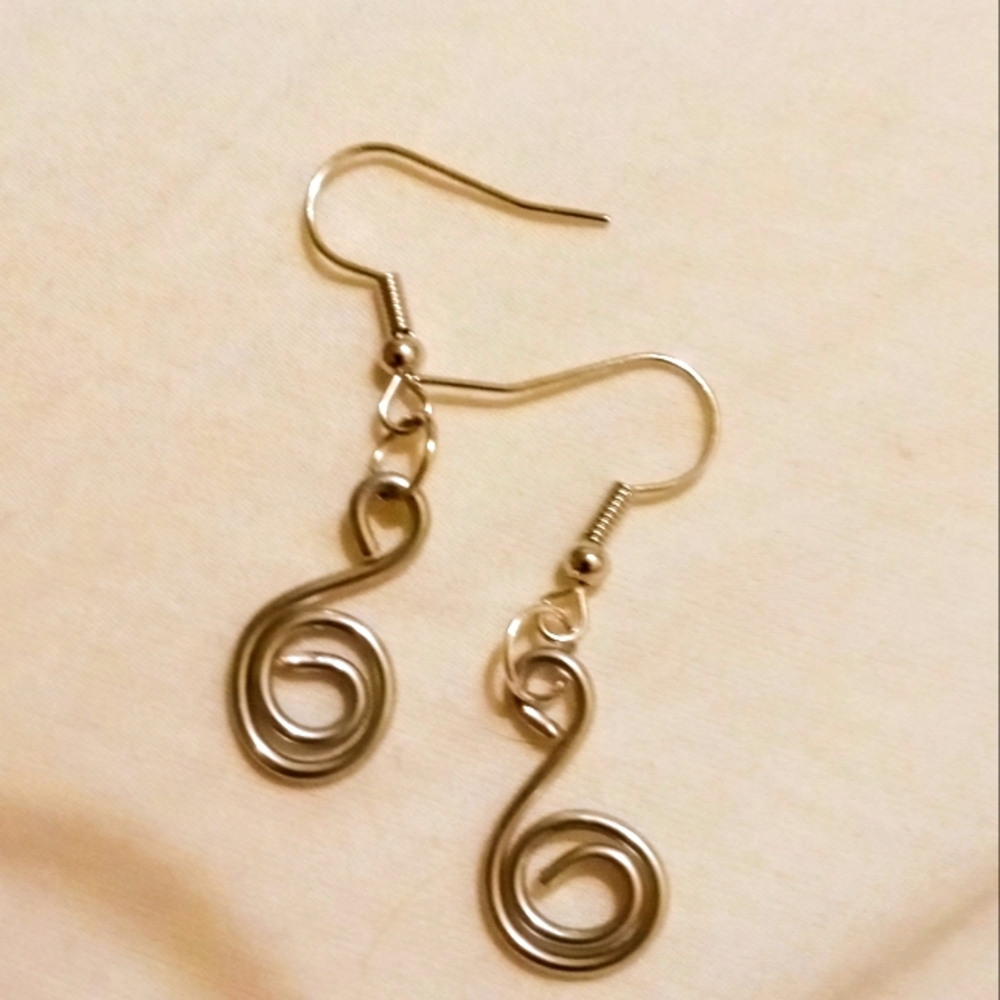 Handmade spiral earrings